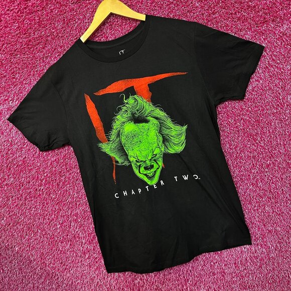 IT Chapter Two Neon Pennywise Horror Movie Promo Tee L - Picture 3 of 4